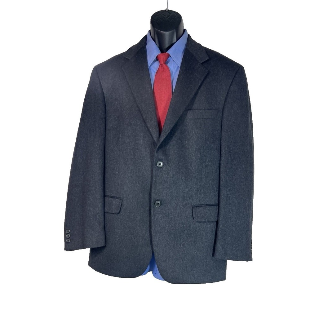 Sports Coat 100% Cashmere Men's 42 R Charcoal Gray